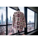 Crochet Granny Square Jacket for Women, Granny Square Cardigan, Crochet Floral Jacket, Handmade Granny Square Cardigan, Oversize Cardigan