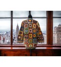 Crochet Granny Square Jacket for Women, Granny Square Cardigan, Crochet Floral Jacket, Handmade Granny Square Cardigan, Oversize Cardigan