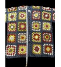 Crochet Granny Square Jacket for Women, Granny Square Cardigan, Crochet Floral Jacket, Handmade Granny Square Cardigan, Oversize Cardigan