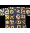 Crochet Granny Square Jacket for Women, Granny Square Cardigan, Crochet Floral Jacket, Handmade Granny Square Cardigan, Oversize Cardigan