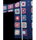 Crochet Granny Square Jacket for Women, Granny Square Cardigan, Crochet Floral Jacket, Handmade Granny Square Cardigan, Oversize Cardigan