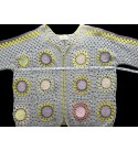Crochet Granny Square Jacket for Women, Granny Square Cardigan, Crochet Floral Jacket, Handmade Granny Square Cardigan, Oversize Cardigan