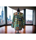 Crochet Granny Square Jacket for Women, Granny Square Cardigan, Crochet Floral Jacket, Handmade Granny Square Cardigan, Oversize Cardigan
