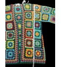Crochet Granny Square Jacket for Women, Granny Square Cardigan, Crochet Floral Jacket, Handmade Granny Square Cardigan, Oversize Cardigan
