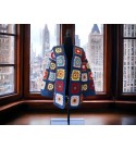 Crochet Granny Square Jacket for Women, Granny Square Cardigan, Crochet Floral Jacket, Handmade Granny Square Cardigan, Oversize Cardigan