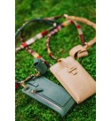 Leather Phonecase Bag with handmade Strap, Crossbody iphone, Side Slot leather handmade strap crossbody